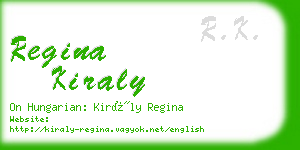 regina kiraly business card